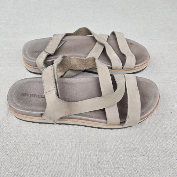 Merrell Juno Backstrap Moon Soft Nubuck Leather Strap Sandals Open Toe Womens 9 - Picture 4 of 10